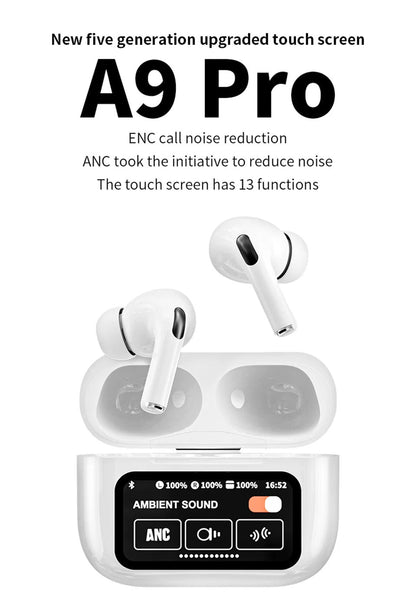 Latest A9 Pro Touch Screen Airpods with ANC