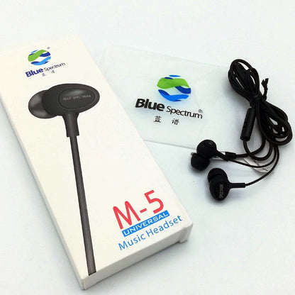 100% Original Blue Spectrum M5 Handsfree 3.5mm Handfree In-Ear High Bass Sound Quality Headphones